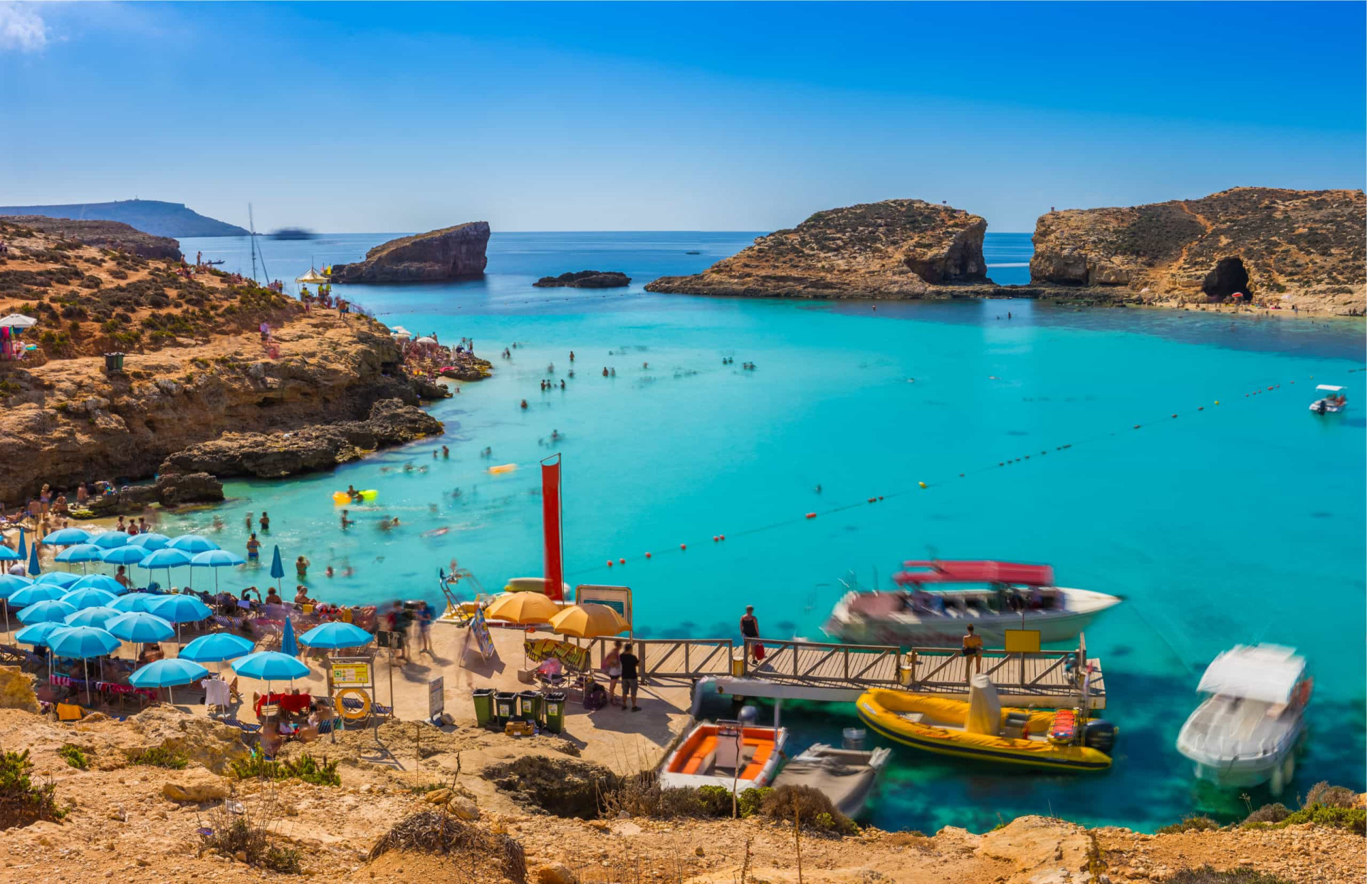 This small bay with shallow, stunningly blue water can be enjoyed on the west coast of sister island Comino. It's one of the most spectacular sights of the Maltese archipelago.<p>You may also like:<a href="https://www.starsinsider.com/n/363050?utm_source=msn.com&utm_medium=display&utm_campaign=referral_description&utm_content=397154v6en-us"> Taylor Swift and other stinky stars with bad personal hygiene</a></p>