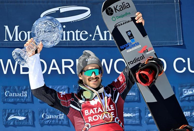 Canada's Grondin earns snowboard cross World Cup gold, first career Crystal Globe