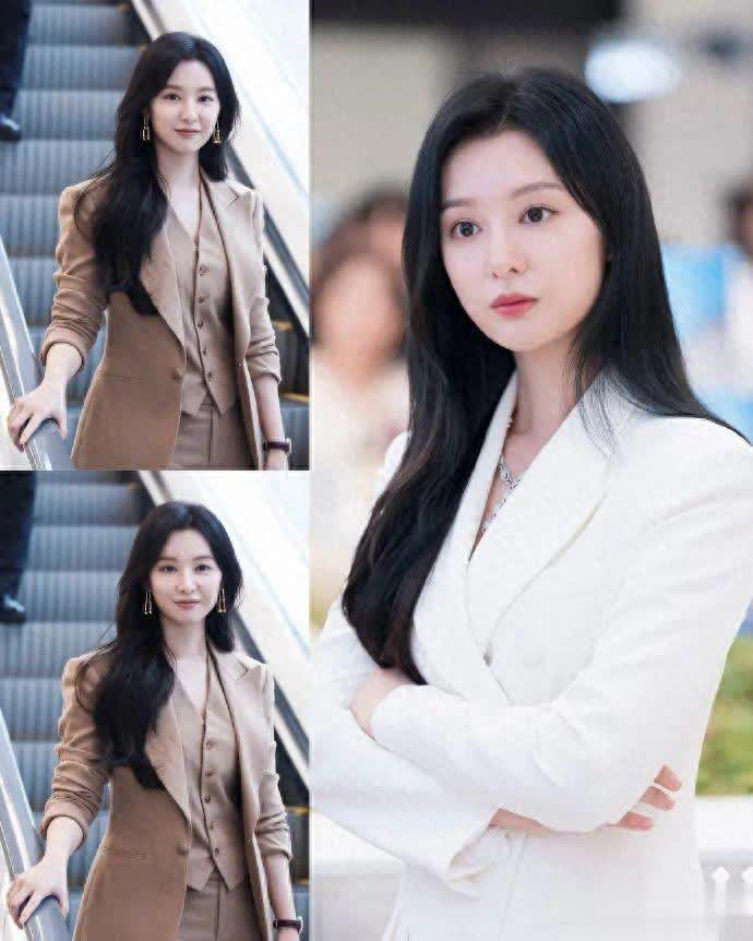 韩剧《泪之女王》金智媛带火了彩色西装穿搭，白领丽人升级千金！
