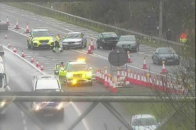 M6 Crash Leaves Woman And Man Injured As Three-car Collision Caused ...