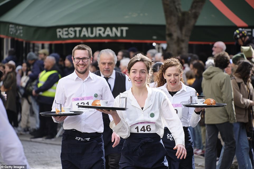 The Paris waiters race where service staff speed walk through the city