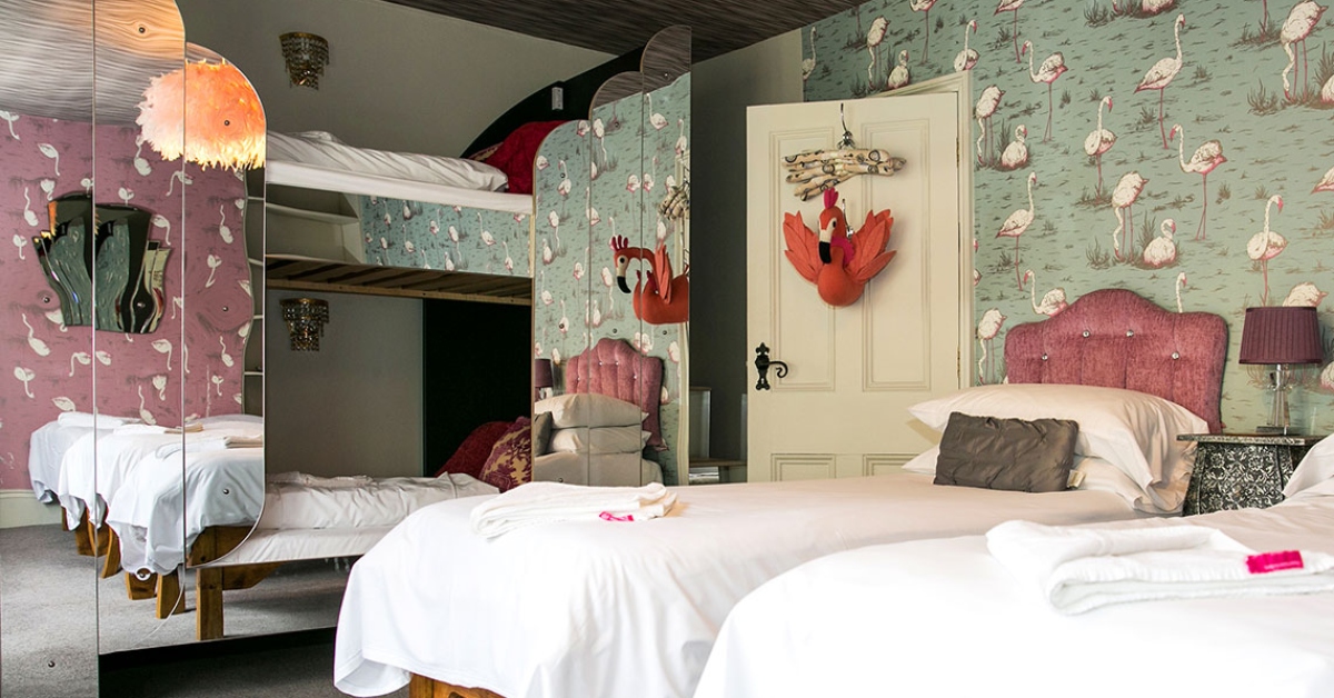 <p> Step into a Lewis Carroll story at this eclectic seaside hotel in Brighton, England. Each room is themed after characters such as the Tweedles, the Queen of Hearts, and Alice herself. </p> <p> There is also a Madhatter Banqueting Room straight out of the rabbit hole that offers a gorgeous sea view. </p>