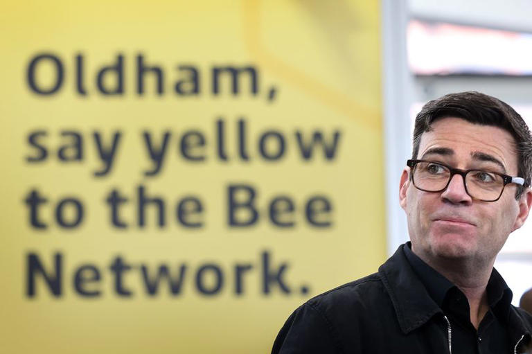 GM mayor Andy Burnham at the Bee Network second phase launch