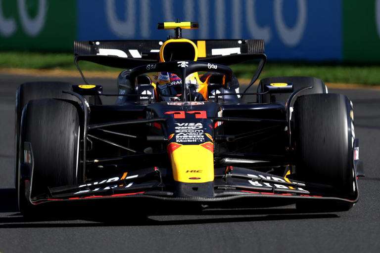 Perez's Australian GP compromised by tear-off stuck in F1 car floor