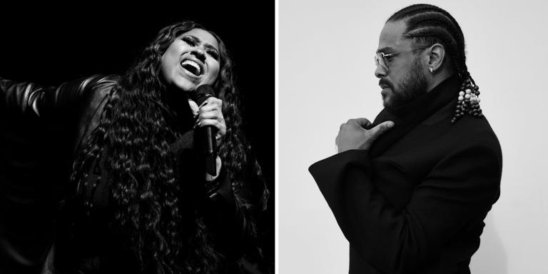 INGLEWOOD, CALIFORNIA - APRIL 10: (EDITORS NOTE: Image has been converted to black and white.) Singer Jazmine Sullivan performs onstage during the 'Heaux Tales' tour at YouTube Theater on April 10, 2022 in Inglewood, California. (Photo by Scott Dudelson/Getty Images)\ \ Maxwell (Mark Seliger)