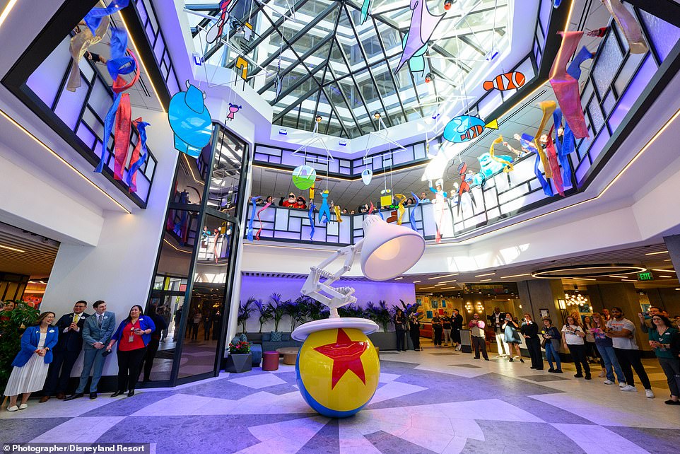 Inside the new Pixar Place Hotel in Disney California Adventure Park