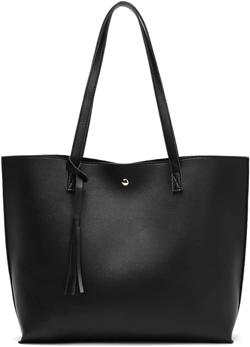 <h3><a href="https://amzn.to/43ASDEz" rel="noopener noreferrer">Dreubea Soft Faux Leather Tote</a> </h3><p>This faux leather tote may look pricey but it's actually <em>less than $20</em>! The price alone makes it a viable option for anyone who's a part of the chic on the budget club. The other thing I love about it is that it includes a bigger pocket inside and a smaller external one. For easy access, slip your <strong><a href="https://www.brit.co/best-lip-oils/">lip oils</a></strong> in the outer pocket when you need to moisturize your lips throughout the day!</p><a href="https://amzn.to/43ASDEz">Shop Now</a>