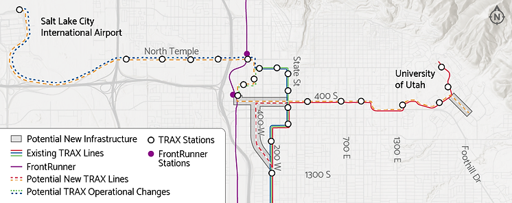 UTA weighs options for new TRAX Orange line and route realignment