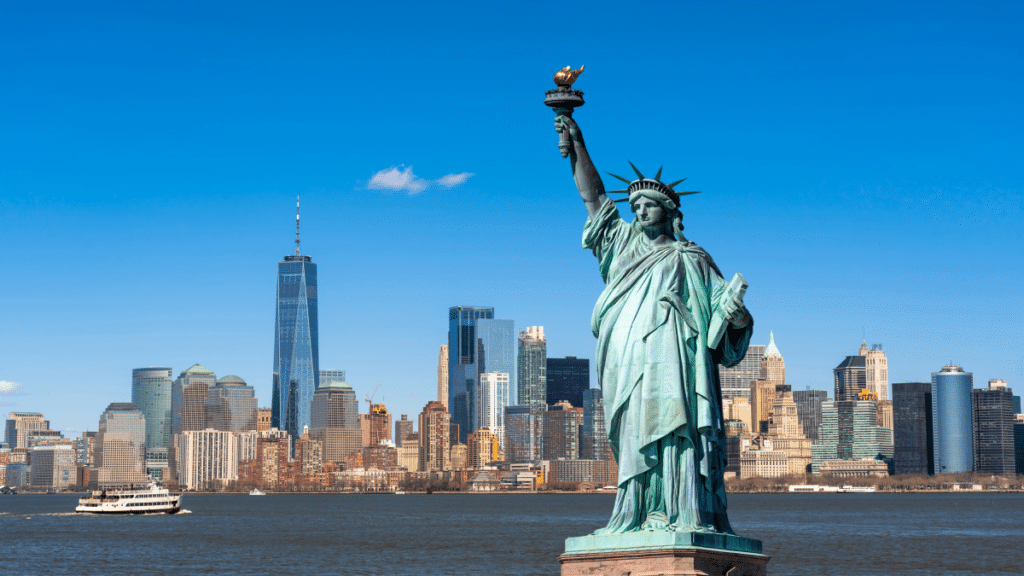 <p>A worldwide symbol of freedom and friendship, Lady Liberty has kept her perch since 1886. Close by is historic Ellis Island, once the U.S.A.’s busiest immigration point.</p><p>Fun Fact: The Statue of Liberty’s full name is “Liberty Enlightening the World,” and it was a gift from France to the United States.</p>