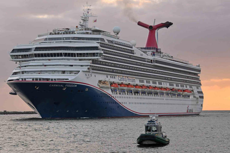 MALCOLM DENEMARK/FLORIDA TODAY / USA TODAY NETWORK The 'Carnival Freedom' coming into Port Canaveral Monday morning