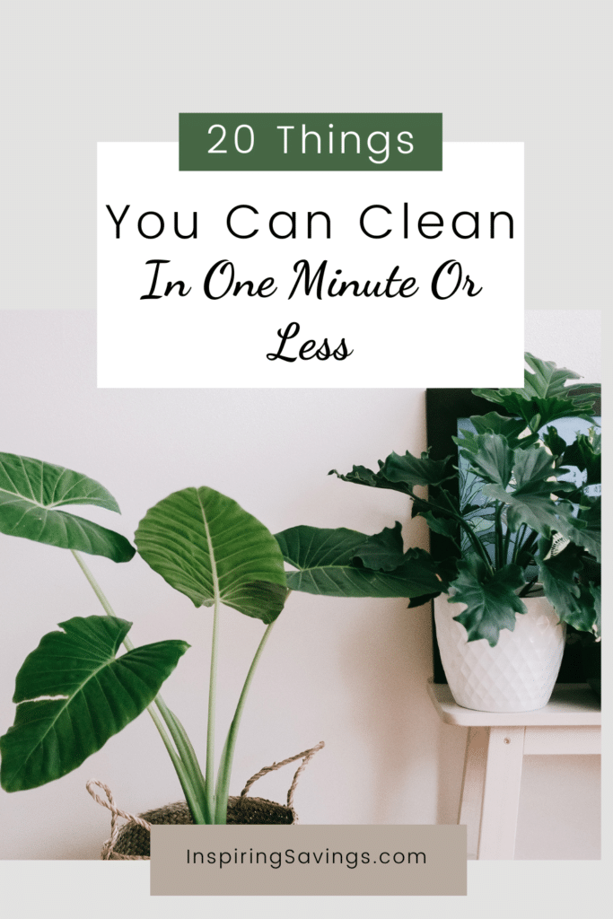 20 Things You Can Clean In One Minute Or Less