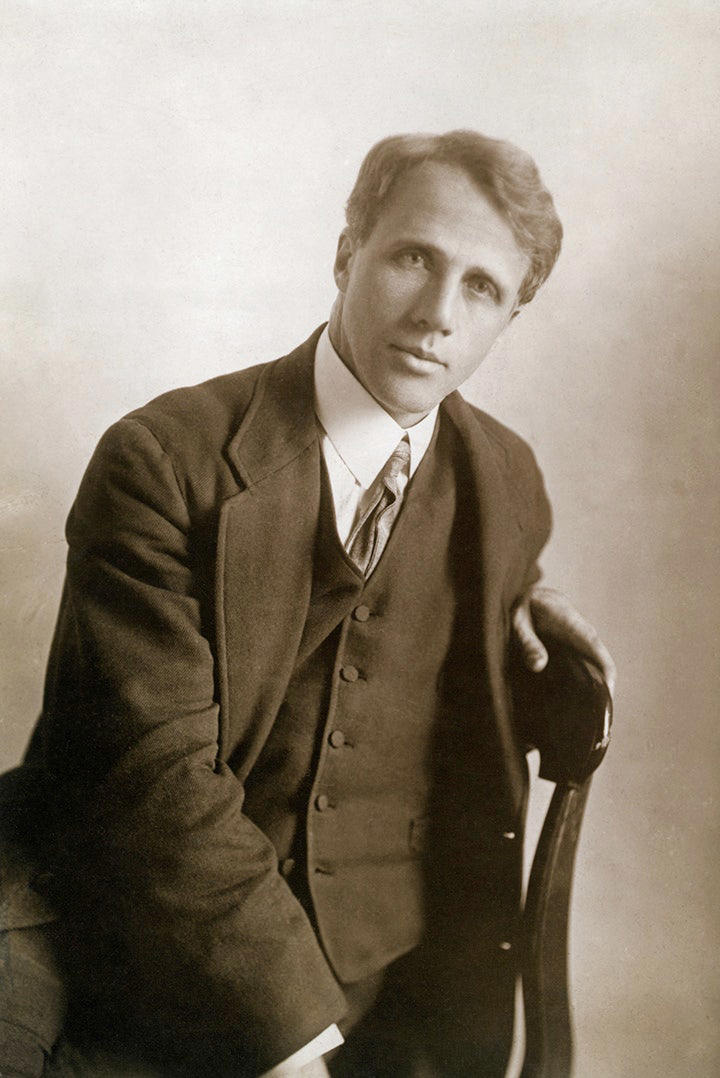 Portrait of Robert L. Frost, American poet who wrote "North of Boston" and "A Boy's Will," circa 1910s. Getty Images