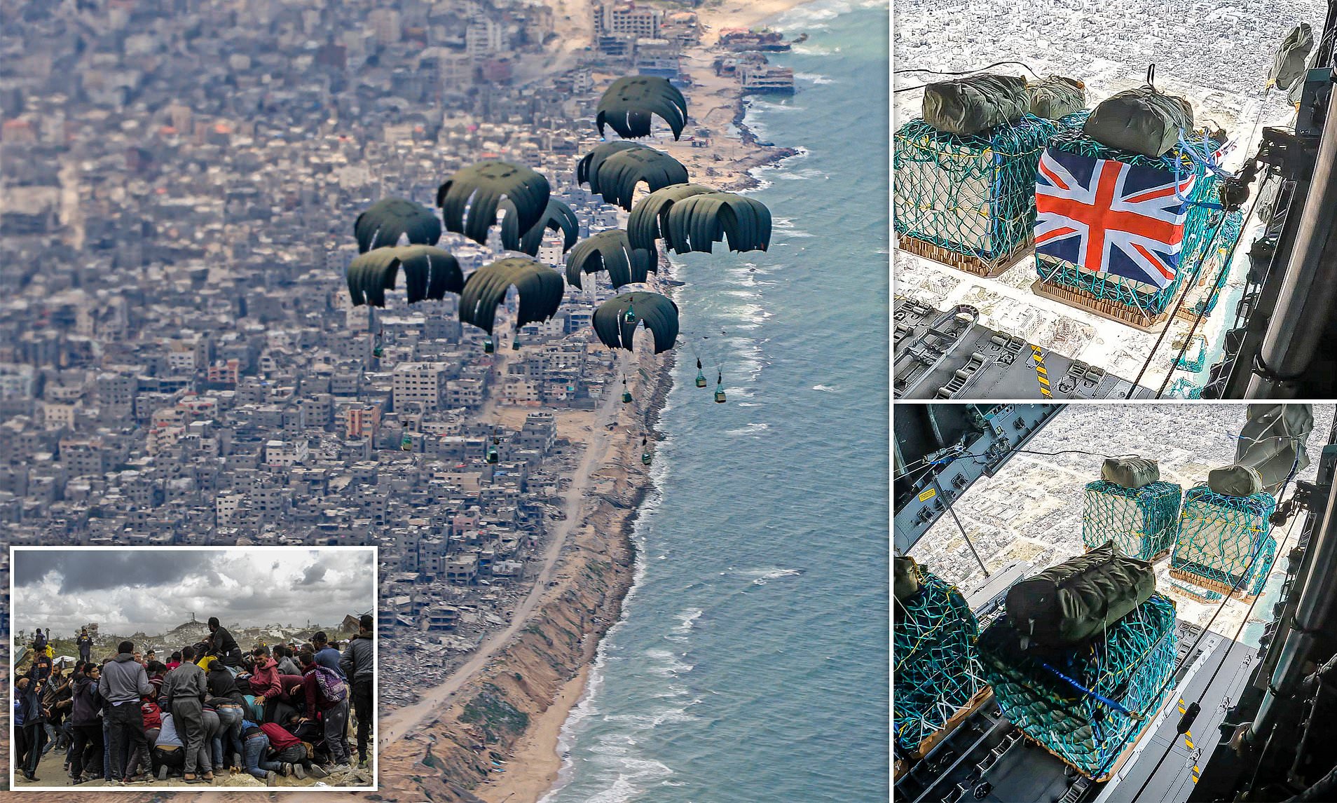 RAF Airdrops 10 Tons Of Food Into Gaza For The First Time Amid Fears 1 ...