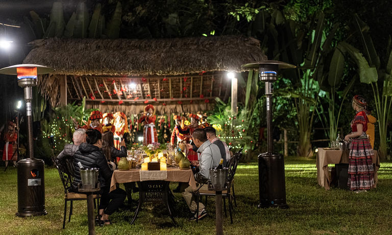 A group of super-rich guests enjoy a private dinner at a resort in Ha Giang in northern Vietnam in 2022. Photo courtesy of All Asia Vacation