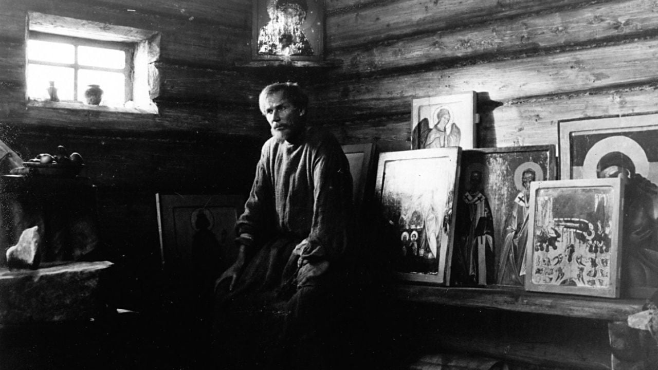 <p>Andrei Rublev (Anatoly Solonitsyn) is a renowned icon painter in 15th-century Russia. Over the course of his lifetime, he witnesses the changing atmosphere of medieval Russia, characterized by constant war between rival nobles and the looming threat of a Tatar invasion.</p><p>While the film’s study of Rublev is largely dramatized, Andrei Tarkovsky’s look at life in medieval Russia is mostly factual, portraying it with startling clarity and authenticity. The most ambitious of Tarkovsky’s many films, <em>Andrei Rublev</em> is as much a representation of contemporary artistry at the time of its making (the Soviet Union in the mid 1960s) as it is an examination of Rublev’s lifetime.</p>