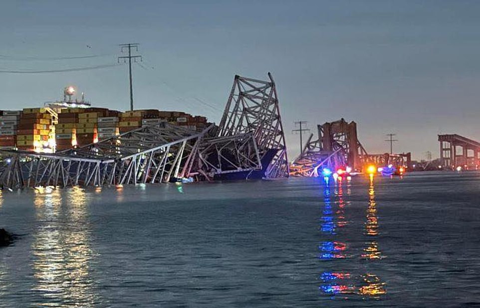 Maryland's Key Bridge collapses after being struck by a container ship