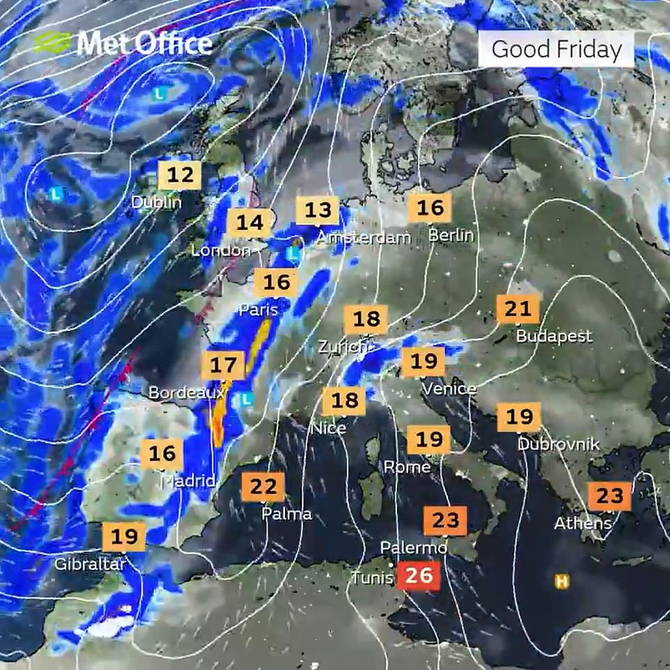Met Office warns of Easter rain for Spain and Portugal