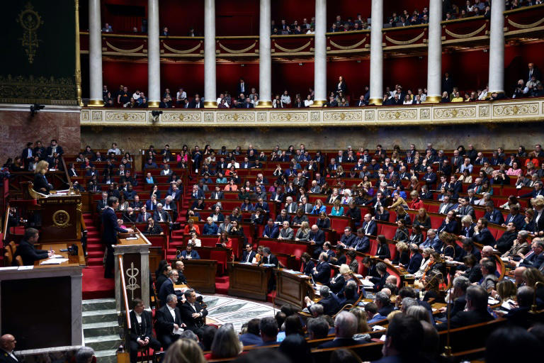 L'Assemblée nationale en séance, le 30 janvier 2024 à Paris