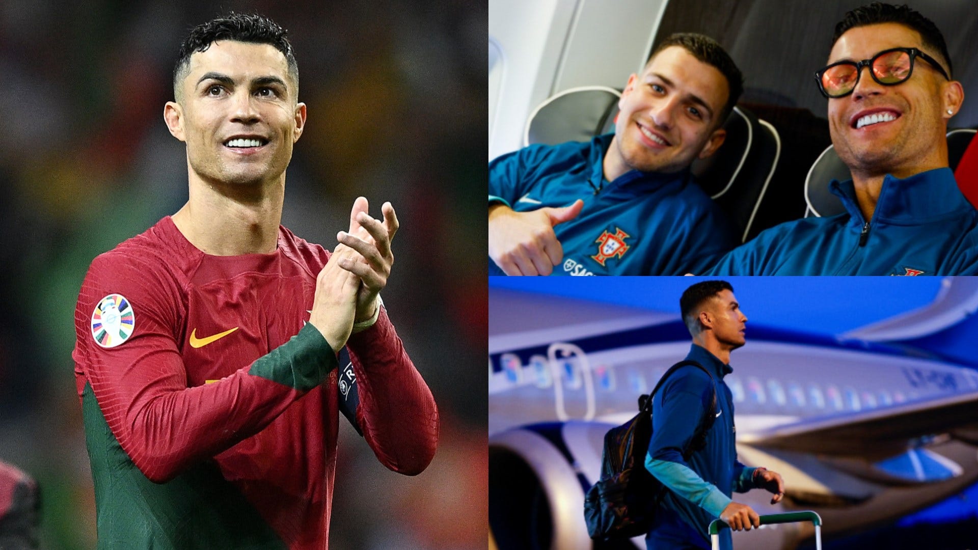 Cristiano Ronaldo All Smiles On Portugal Plane As He Reunites With Ex ...