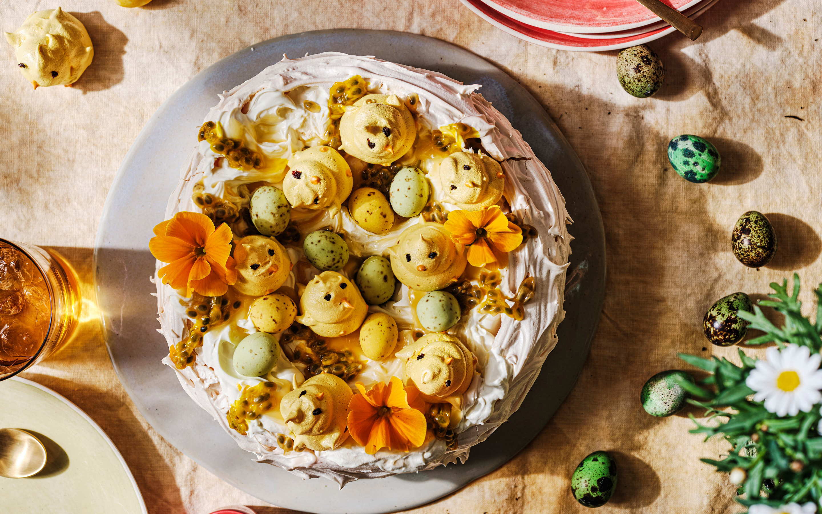 Easter pavlova with lemon and passionfruit recipe