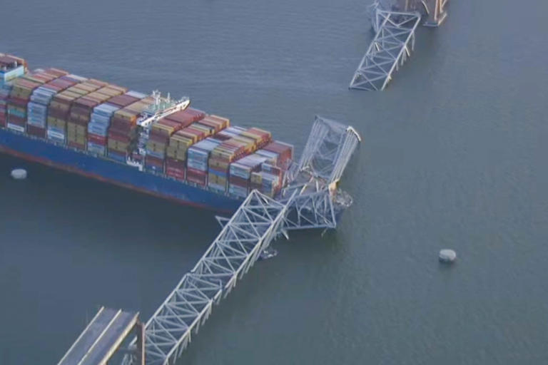 Dramatic aerial photos reveal true extent of Baltimore Key Bridge crash