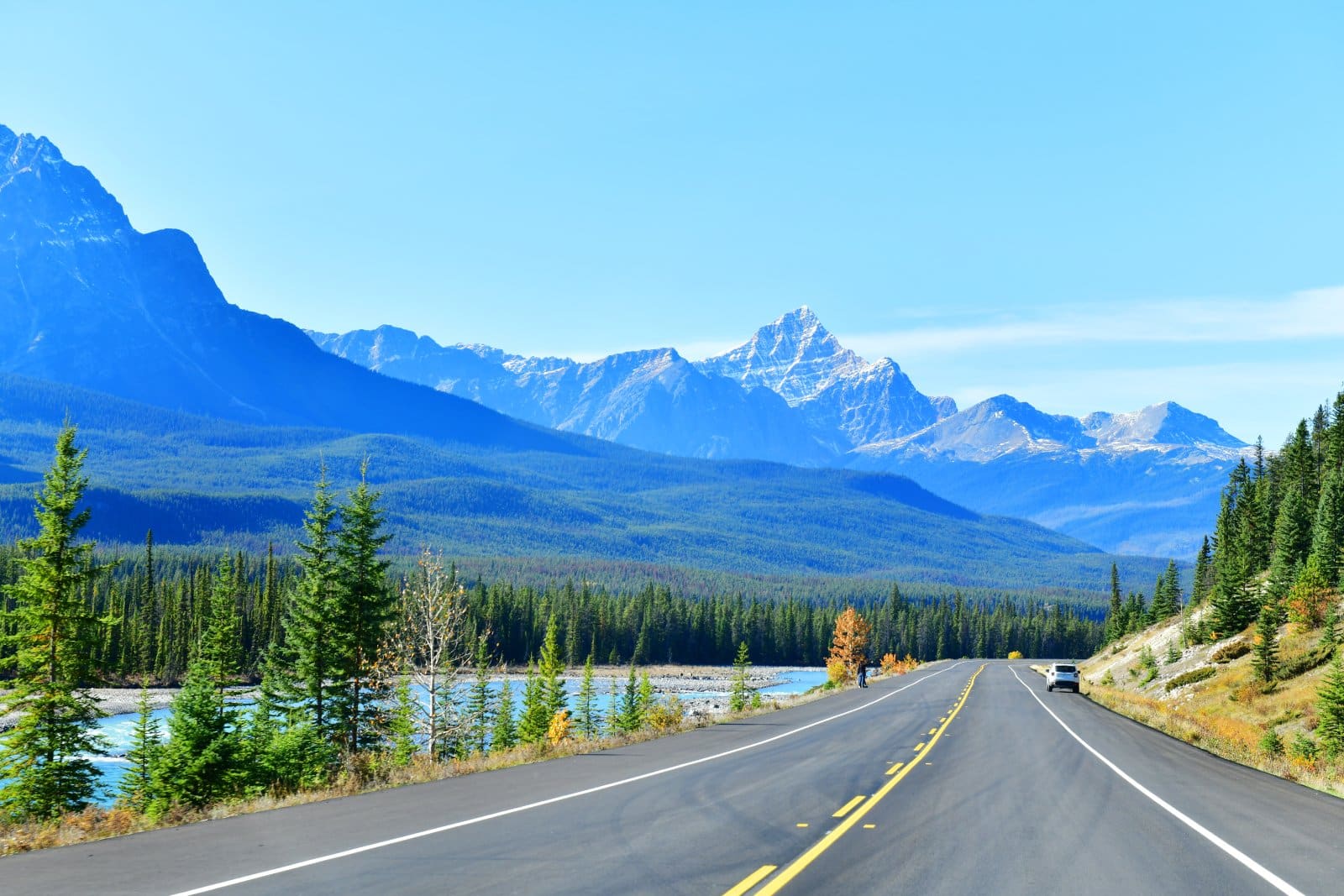 <p class="wp-caption-text">Image Credit: Shutterstock / i viewfinder</p>  <p><span>The Icefields Parkway, stretching 232 kilometers between Lake Louise and Jasper, is more than just a road—it’s a journey through the heart of the Canadian Rockies’ most spectacular landscapes. This world-renowned scenic drive passes by ancient glaciers, cascading waterfalls, and turquoise lakes, offering countless opportunities for exploration and photography. Notable stops along the route include the Crowfoot Glacier, Peyto Lake, and the Athabasca Glacier at the Columbia Icefield.</span></p>