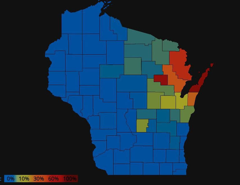 WPS restores service to over 60K as 82K still without power in Wisconsin