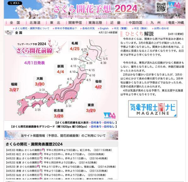 【教學】日本追櫻攻略 2024 最好用追櫻 App+滿開預測/實時+網上預約指定席車飛