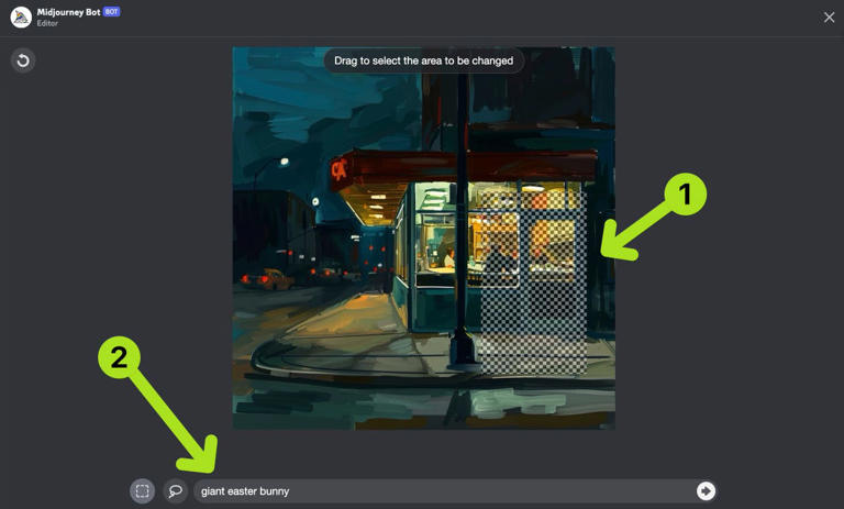 How to selectively modify a Midjourney image to create an artistic ...