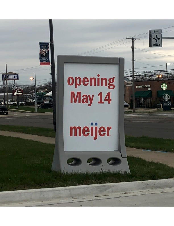 When are the new Meijer stores in Alliance and North Canton opening