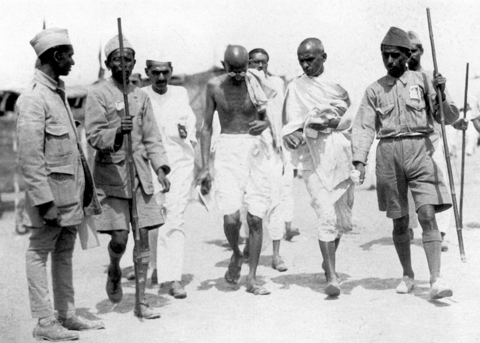 <p>Gandhi is photographed upon his release from prison in Poona, walking with some of his followers in 1918. Gandhi had by now adopted the loin-cloth as a symbol of his identification with India's poor. The following year, British authorities passed the Rowlatt Act, which gave powers to the police to arrest any person without any reason whatsoever. Gandhi responded by appealing to Indians to start civil disobedience.  </p><p><a href="https://www.msn.com/en-us/community/channel/vid-7xx8mnucu55yw63we9va2gwr7uihbxwc68fxqp25x6tg4ftibpra?cvid=94631541bc0f4f89bfd59158d696ad7e">Follow us and access great exclusive content every day</a></p>