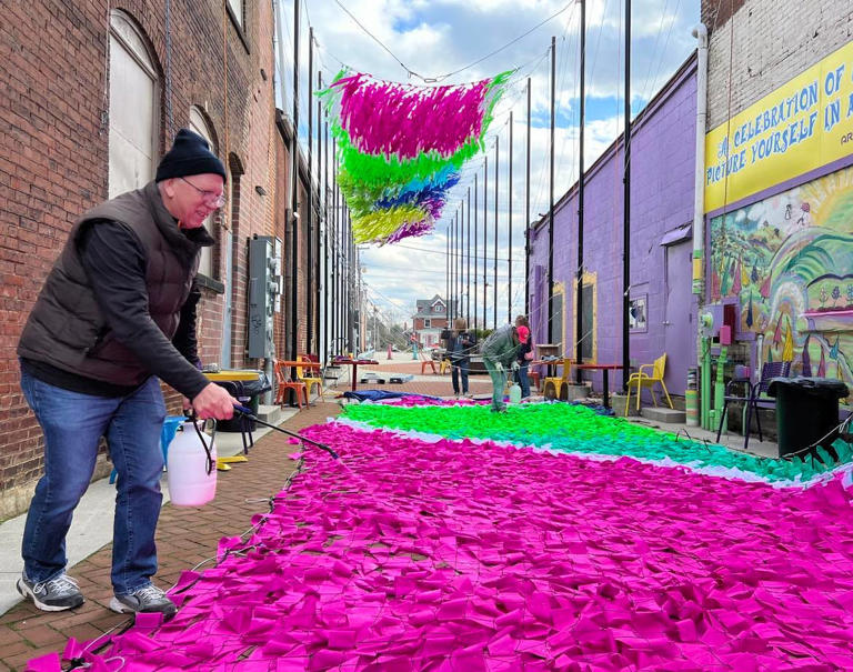 New look for Umbrella Alley. Downtown Louisville attraction features ...