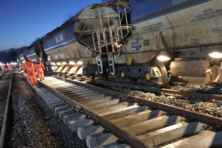 Network Rail is replacing rails, sleepers and ballast on two lines in North Wales