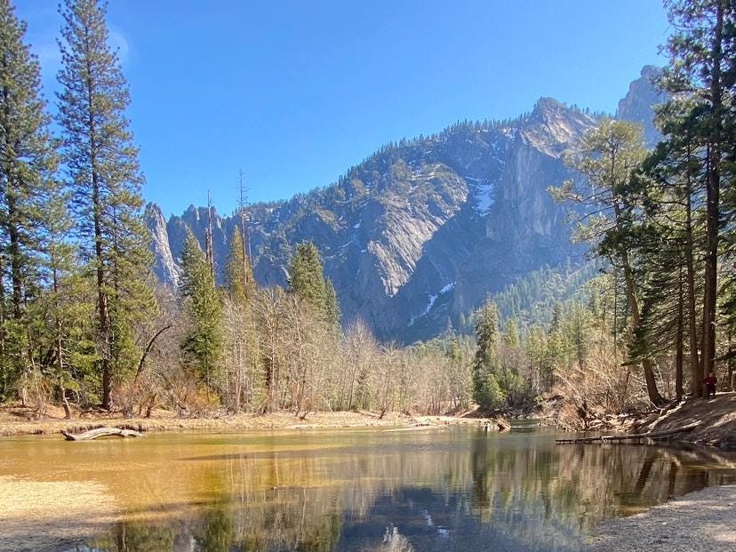 <p>As someone who <a href="https://www.businessinsider.com/los-angeles-things-to-know-before-visiting-from-a-local-2022-6">grew up in California</a>, trips to Yosemite were a must. Yosemite is full of natural beauty, so it doesn't surprise me that it was one of the <a class="editor-rtfLink" href="https://www.smithsonianmag.com/smart-news/most-and-least-popular-national-parks-2023-180983850/">most-visited national parks in 2023</a>.</p><p>My favorite spot to visit is Cathedral Beach, where I love to catch a glimpse of the landscape's reflections in the thin pool of water.</p>
