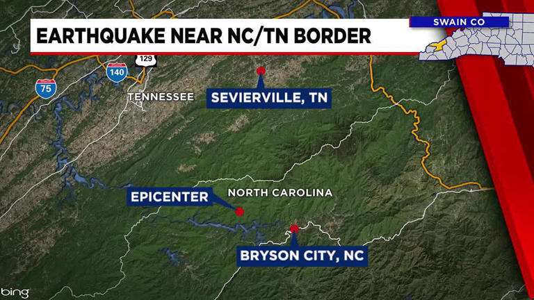 Officials: Early morning earthquake hits near NC, TN border