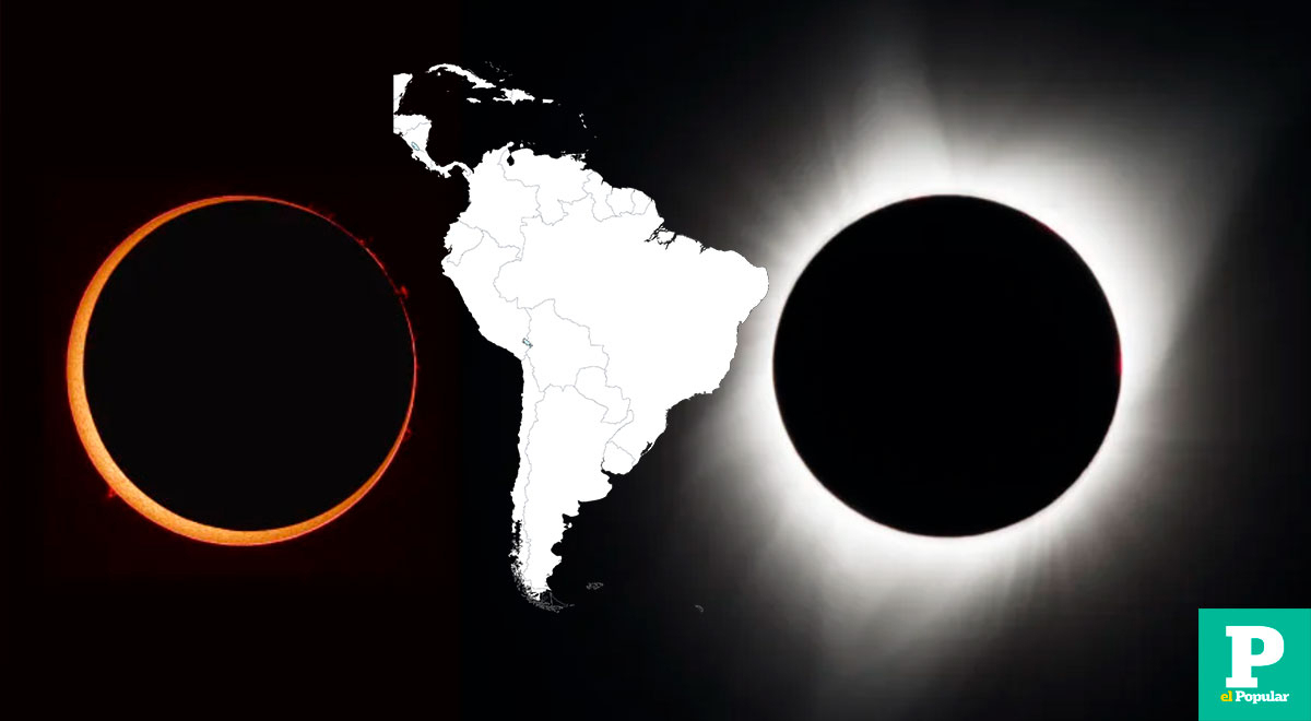 Eclipse solar 8 de abril 2024 ¿en qué países de sudamérica se podrá