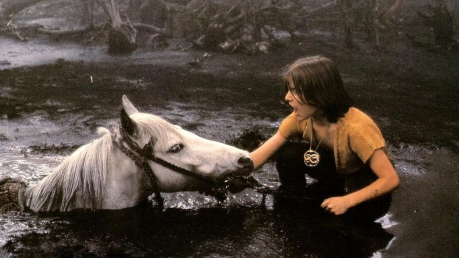 <p>The NeverEnding Story is a beautiful fantasy adventure that follows a young boy named Bastian as he reads a magical book. However, the enchanting world and captivating characters couldn’t save us from Artax’s death scene. The moment when he sinks into the Swamps of Sadness – pure nightmare fuel.</p>