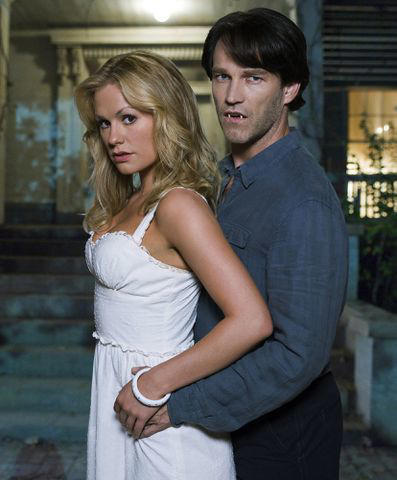 Hbo/Kobal/Shutterstock Anna Paquin and Stephen Moyer on the set of 'True Blood'