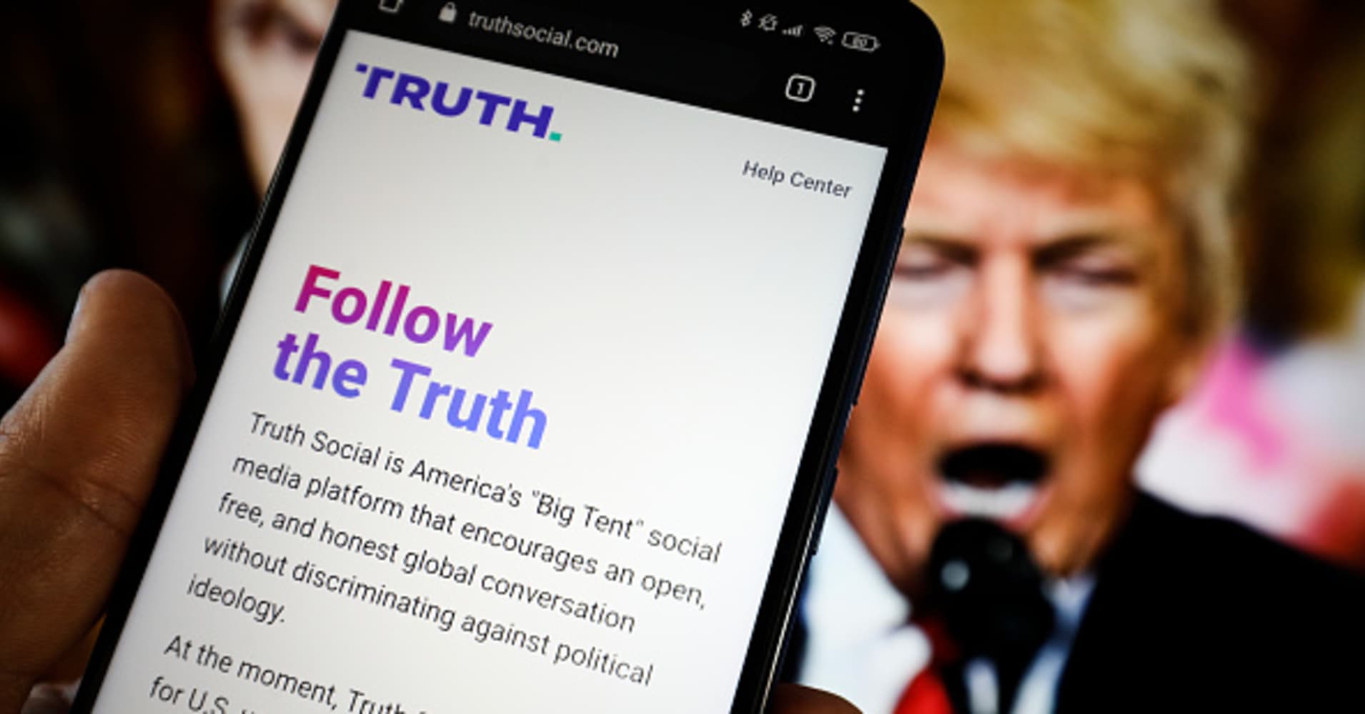 trump tries to boost support for truth social as his media stock tanks