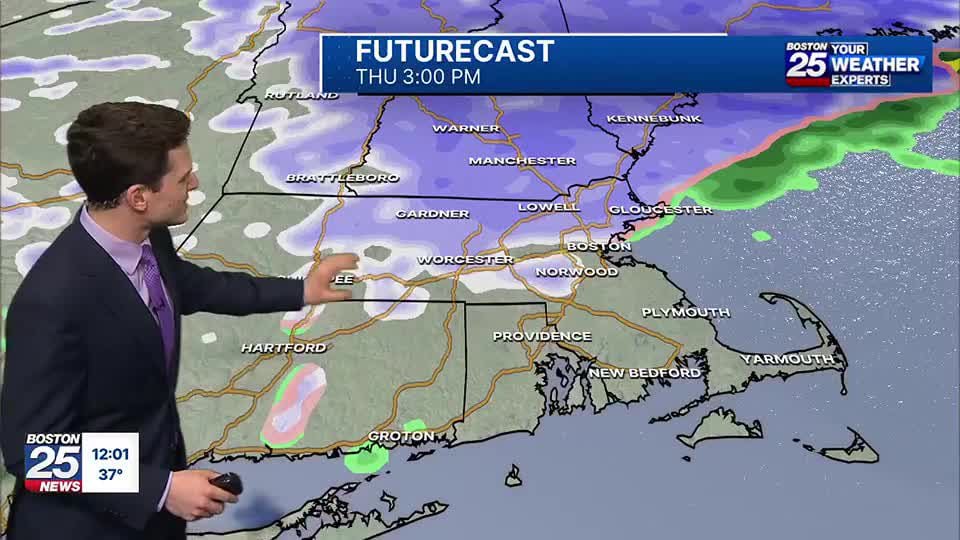 Boston 25 Thursday Midday Weather Forecast