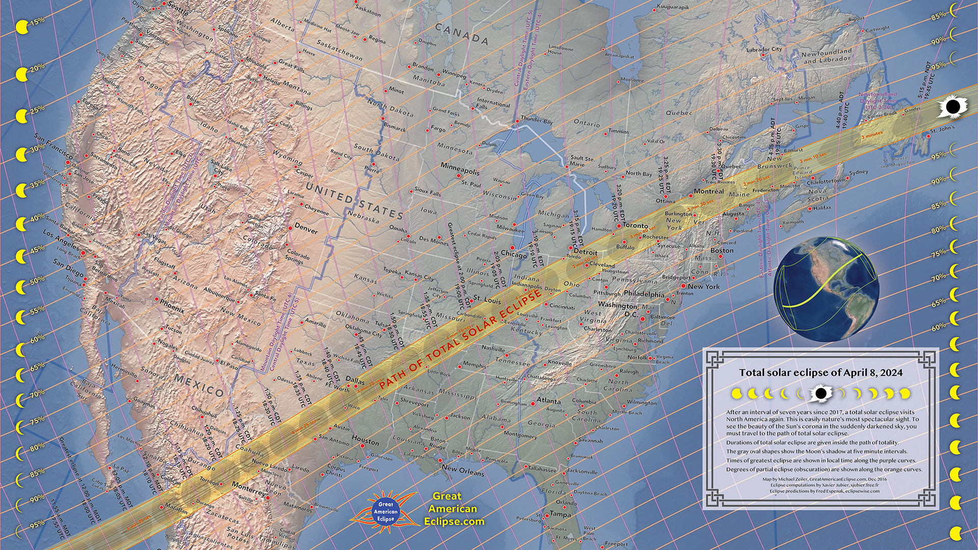 2024 solar eclipse map: where to see the eclipse on april 8
