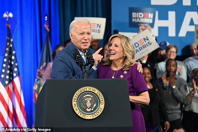 new poll shows biden winning this key swing state by 10 points after first lady snapped 'no he's not losing' and president accused media of not reporting surveys in which he is beating trump