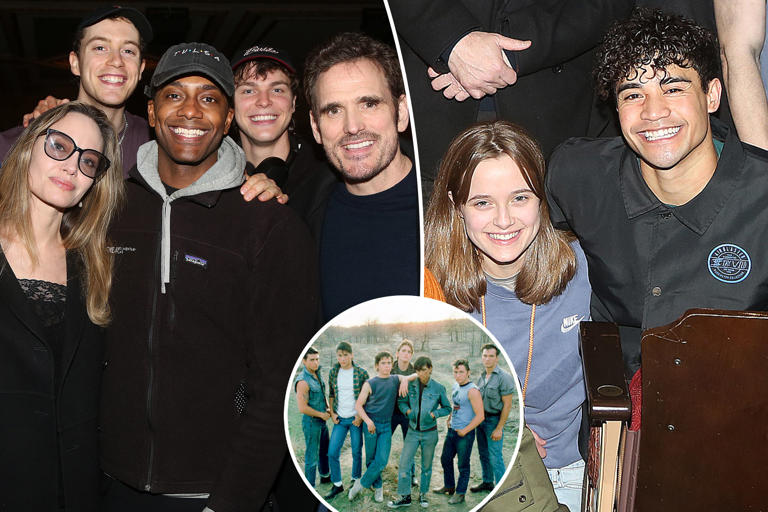 ‘The Outsiders’ star Matt Dillon visits Broadway show — poses with producers Angelina Jolie, her daughter Vivienne 