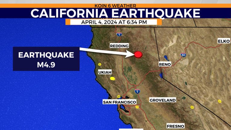 4.9 magnitude quake rattles northern California Thursday evening