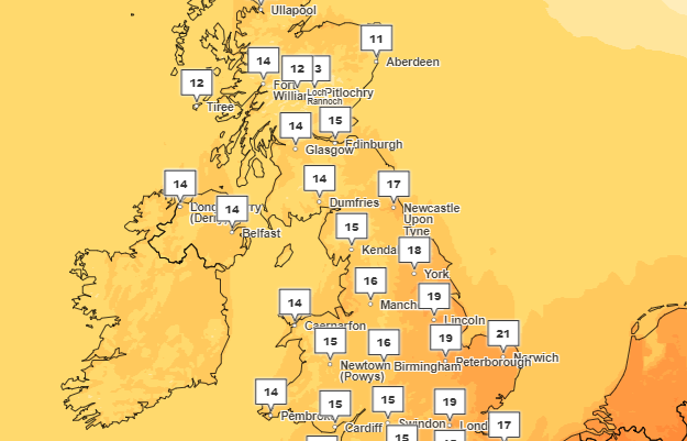 Storm Kathleen: exact places set to see almost 20C heat this weekend ...