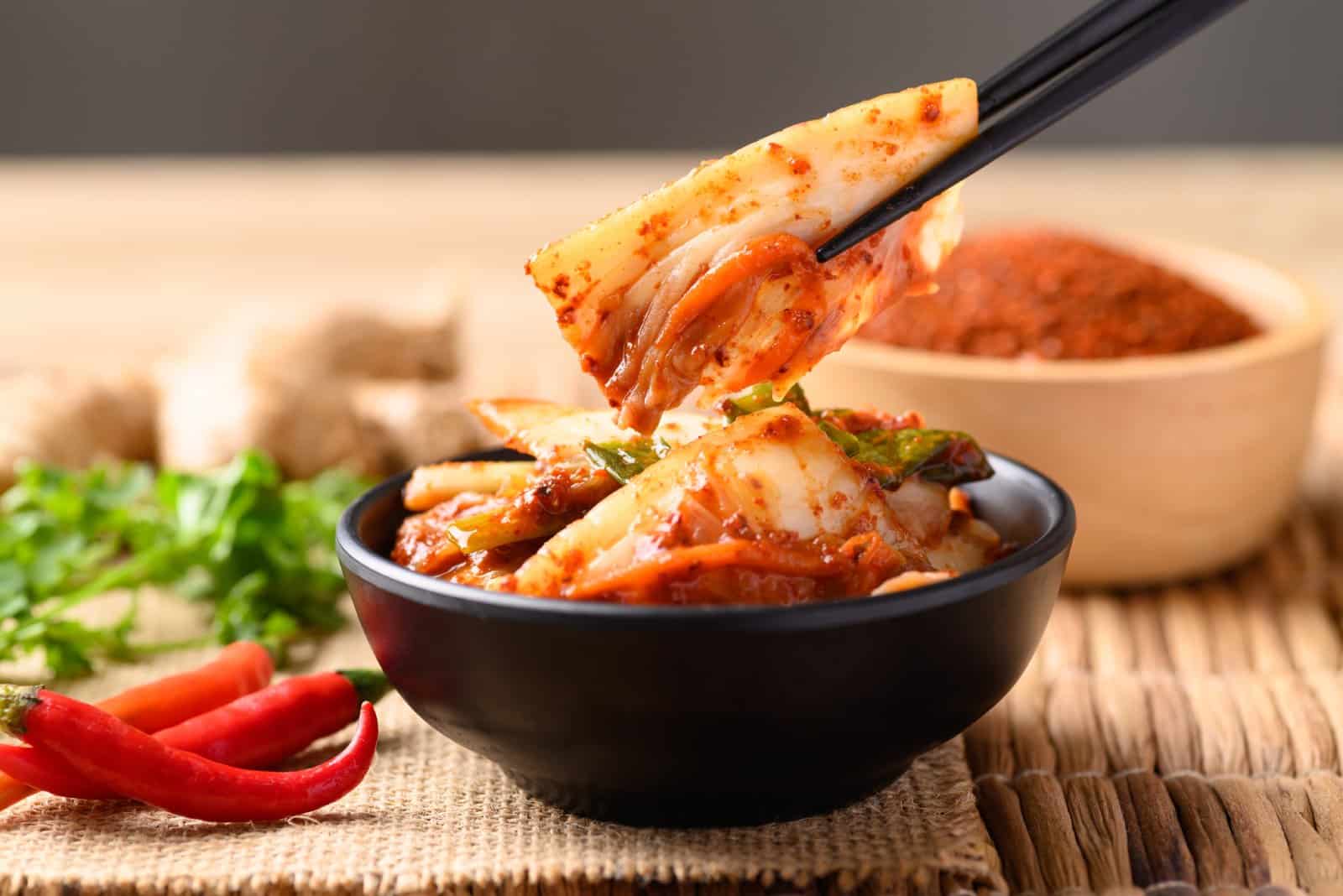 Image Credit: Shutterstock / Nungning20 <p>A staple in Korean cuisine, this fermented vegetable dish is both spicy and sour, packed with flavor and health benefits.</p>