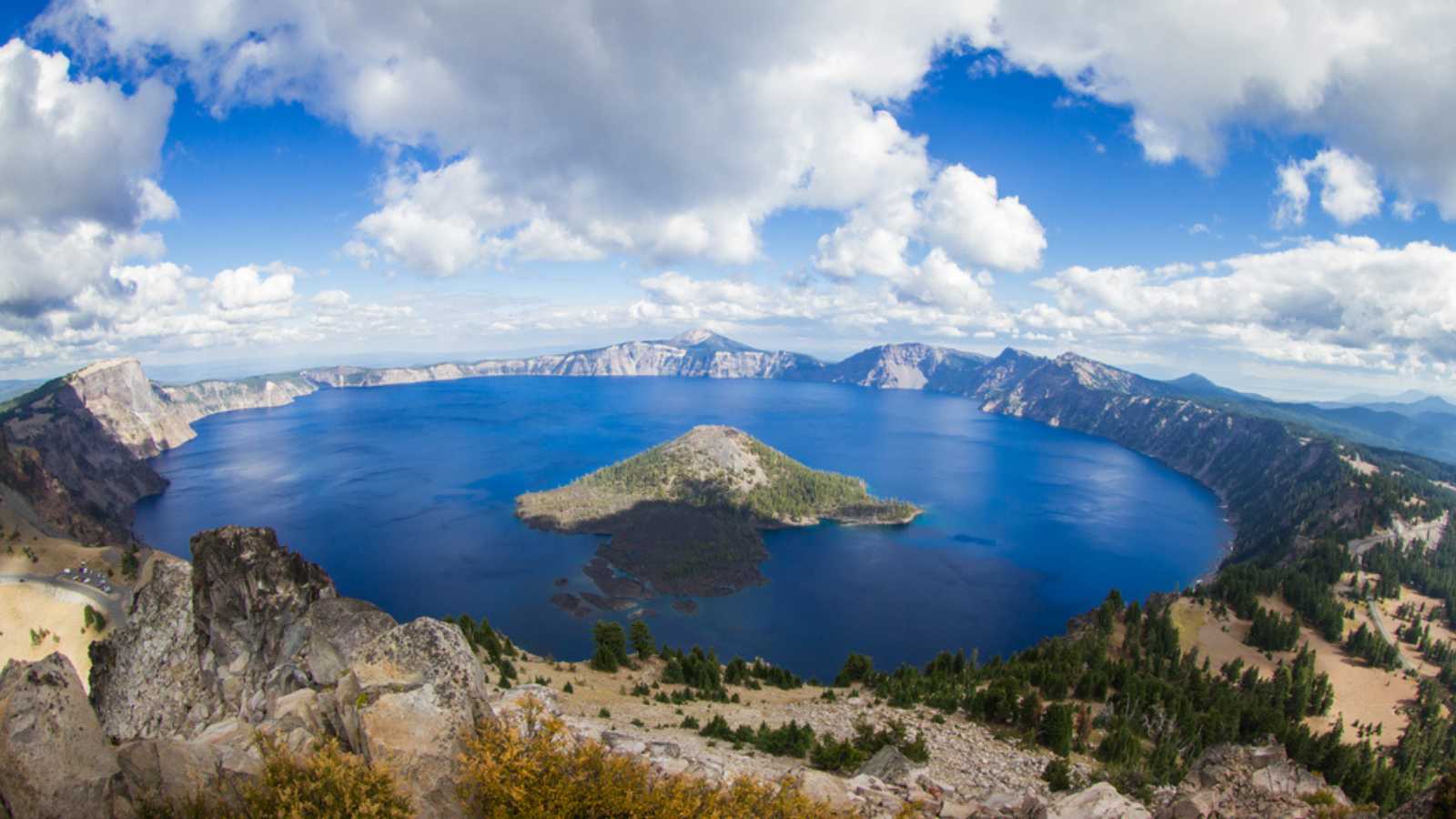 <p>Part of Crater Lake National Park, the park's main feature is the eye-capturing Crater Lake. The lake is famous for its stunning deep blue coloring and appealing clarity, but that’s not all. Crater Lake is also widely known as the deepest lake in the United States and one of the top ten in the world!</p>