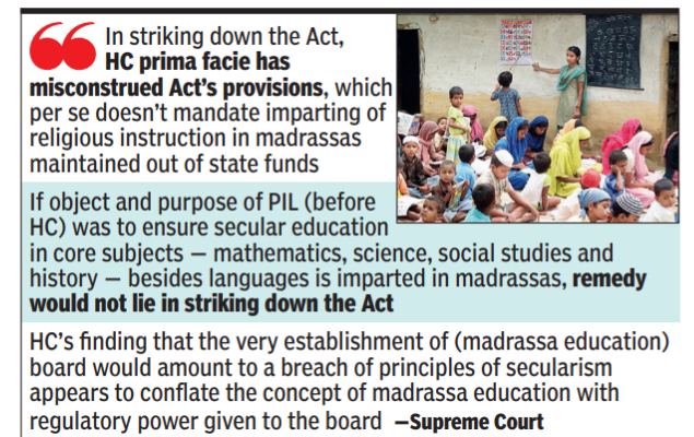 SC Stays HC Order Declaring UP Madrassa Act 'unconstitutional'