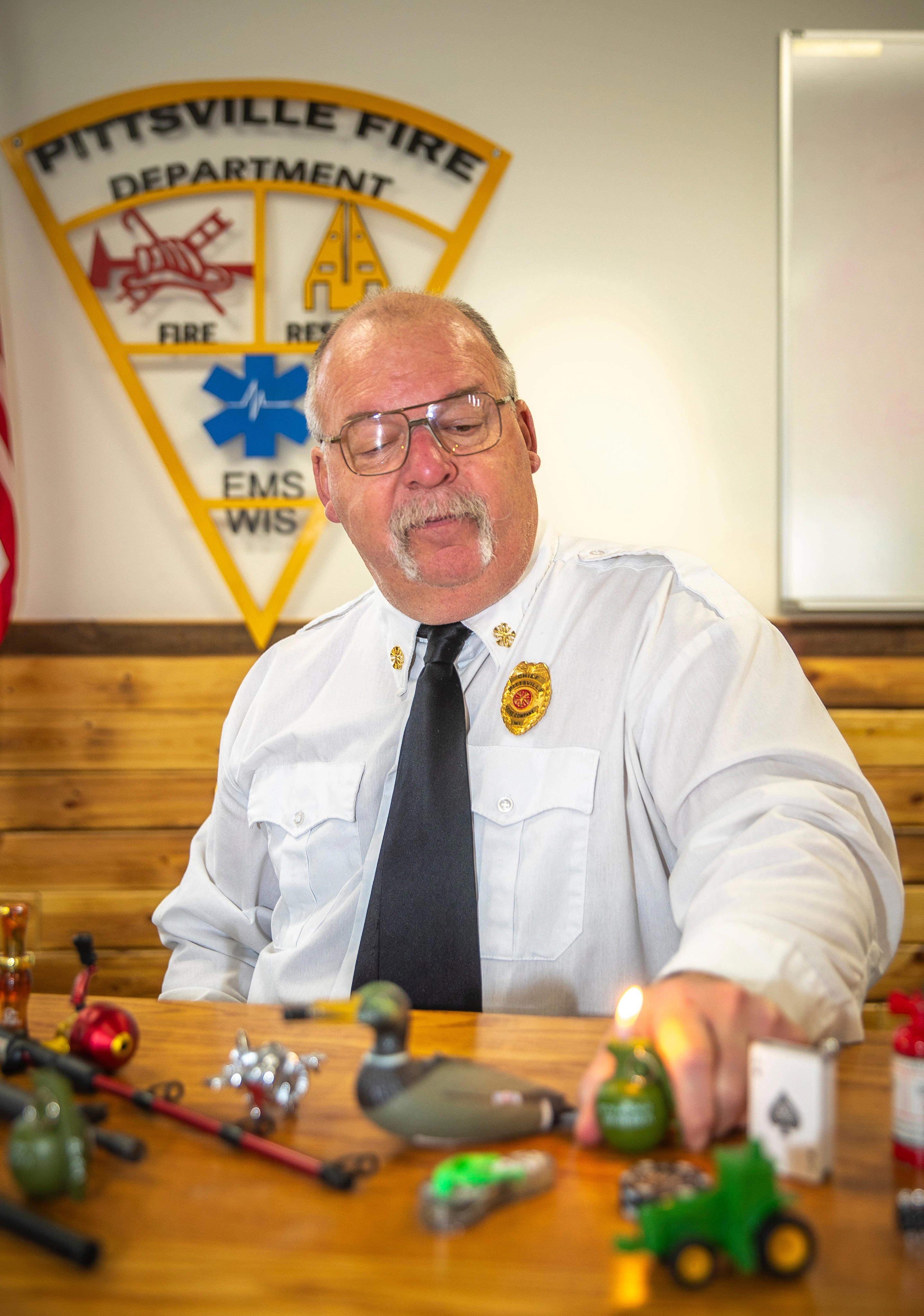 After 16 years, Pittsville fire chief and students see unsafe lighter