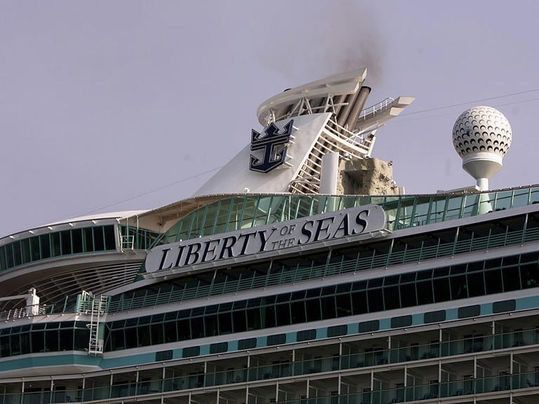 A detailed view of the 'Liberty of the Seas' in the Port of Southampton, on April 22, 2007 in Southampton, England.